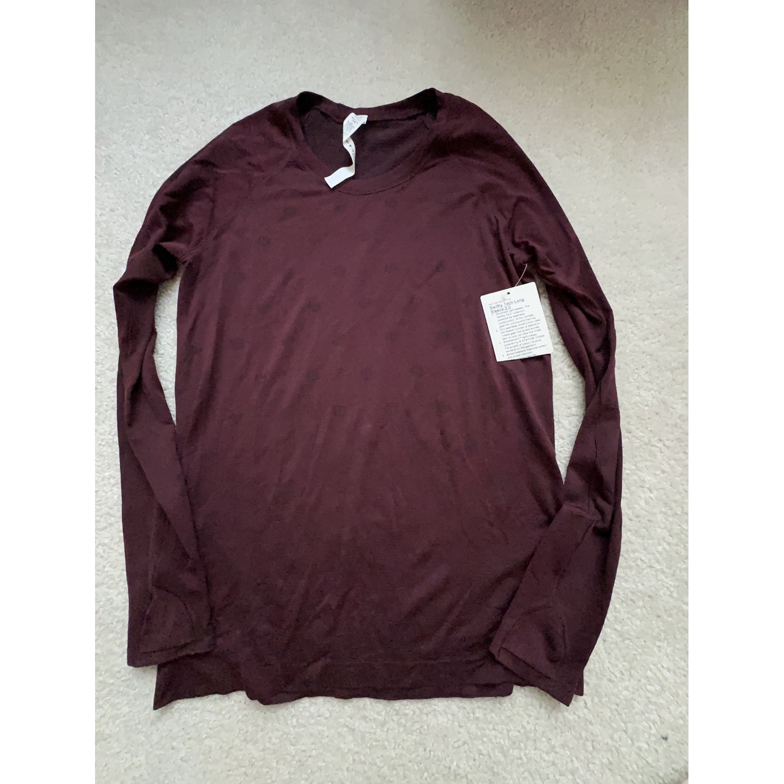 Rare - Nwt Lululemon Swiftly Tech Long Sleeve 2.0 Shirt Logo Printed 10
